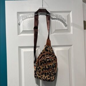 Leopard Print Crossbody Bag